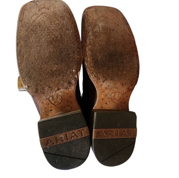 Ariat Frontier Daniella Rodeo Western Embroidered Cowgirl Boots Sz 7.5 Tan - Picture 10 of 14